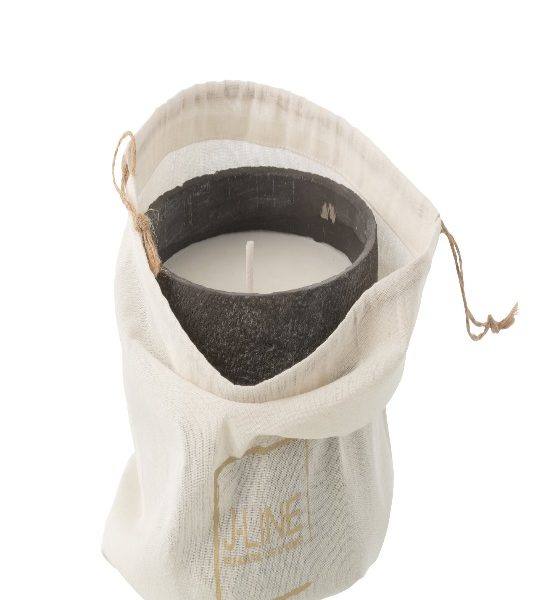 Bougie D'extérieur 31h Rond Paraffine Gris Foncé Medium – Image 2