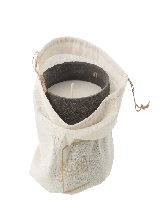 Bougie D'extérieur 31h Rond Paraffine Gris Foncé Medium