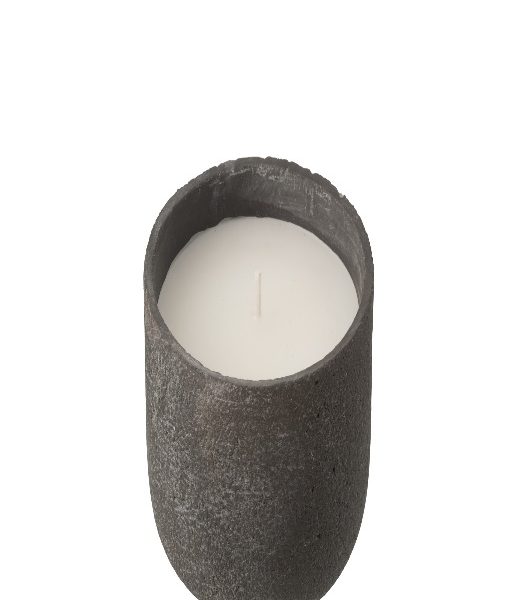 Bougie D'extérieur 31h Rond Paraffine Gris Foncé Medium