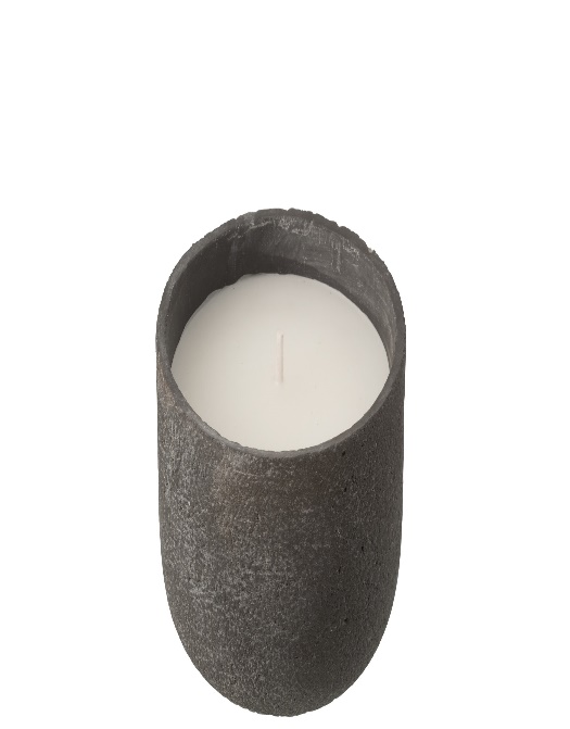 Bougie D'extérieur 31h Rond Paraffine Gris Foncé Medium