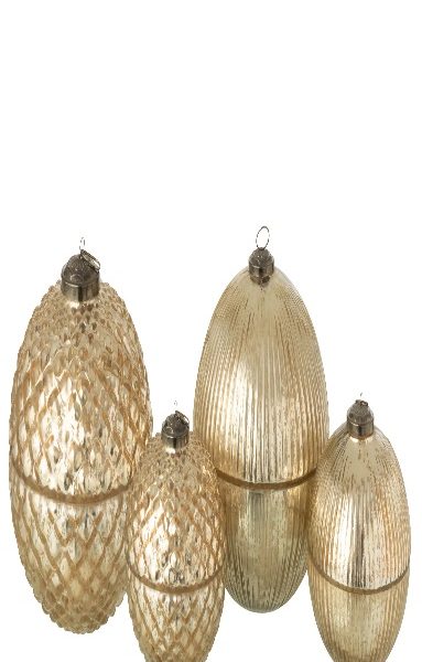 Bougie Parfumée Boule De Noël Verre Doré Large Aléatoire – Image 2
