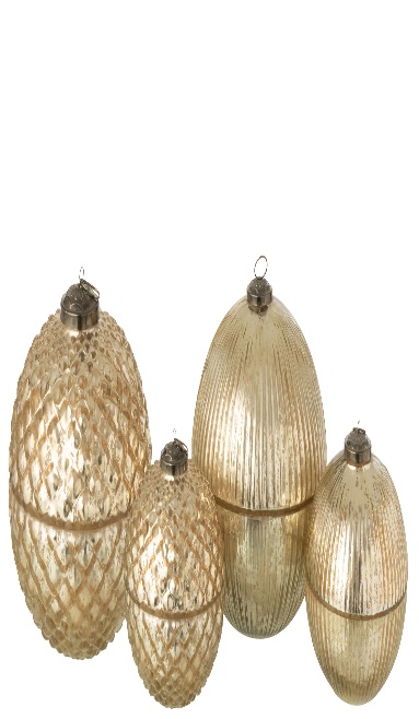 Bougie Parfumée Boule De Noël Verre Doré Large Aléatoire