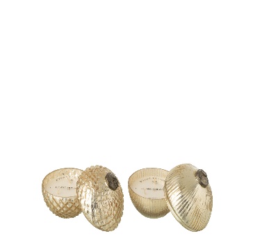 Bougie Parfumée Boule De Noël Verre Doré Small Aléatoire