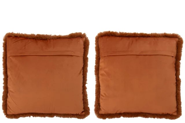 Coussin Chien + Couronne Polyester Rouille