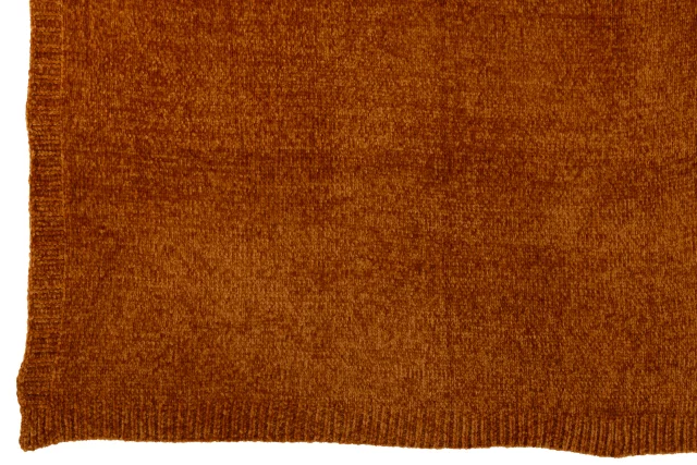 Couverture Chenille Polyester Rouille