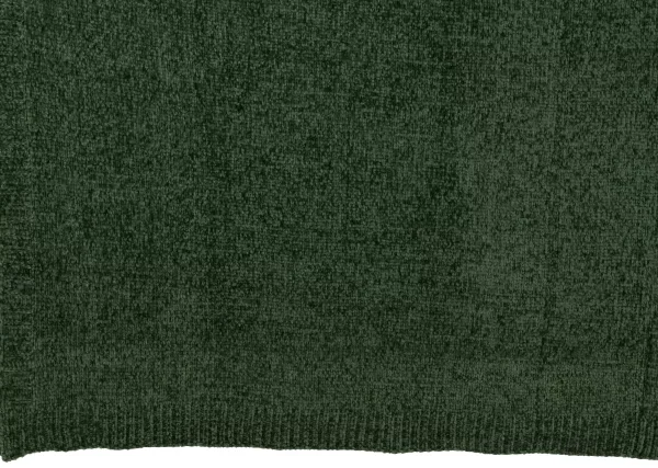 Couverture Chenille Polyester Vert Foncé – Image 2