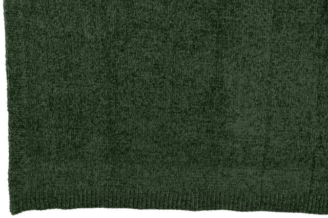 Couverture Chenille Polyester Vert Foncé