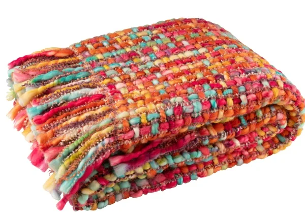 Couverture Tricoté Acrylique Multicolore – Image 1