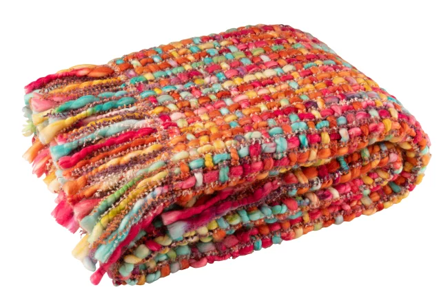Couverture Tricoté Acrylique Multicolore
