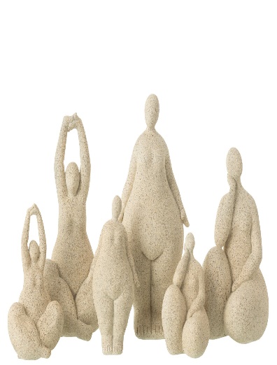 Femmes Modernes Resine Beige Large Assortiment De 3 – Image 2