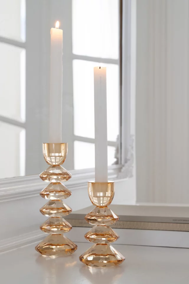 Grand Chandelier Verre Jaune Chaud