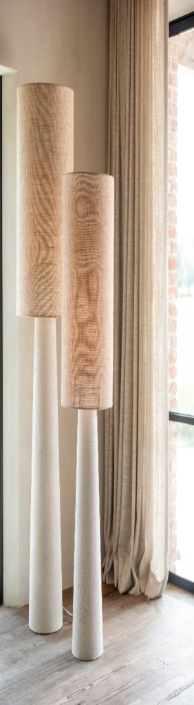 Lampadaire Ava Fibre De Verre/Jute Naturel Large