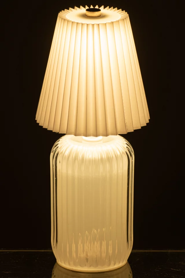 Lampe De Table Lola Verre Blanc Cassé
