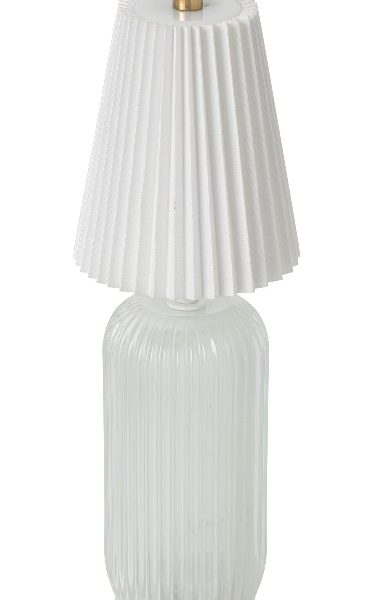 Lampe De Table Lola Verre Blanc Cassé – Image 1