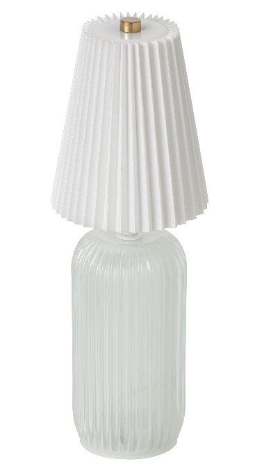 Lampe De Table Lola Verre Blanc Cassé