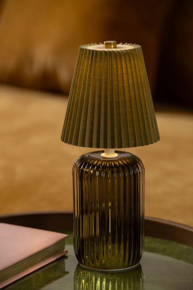 Lampe De Table Lola Verre Vert Olive