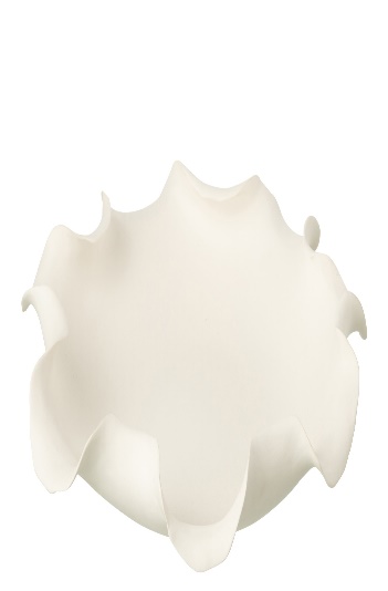 Plat Décoratif Helix Irrégulier Céramique Blanc