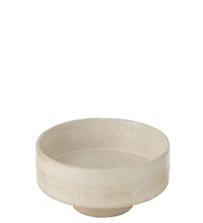 Plateau Decoratif Olina Ciment Creme Large