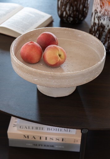 Plateau Decoratif Olina Ciment Creme Small – Image 2