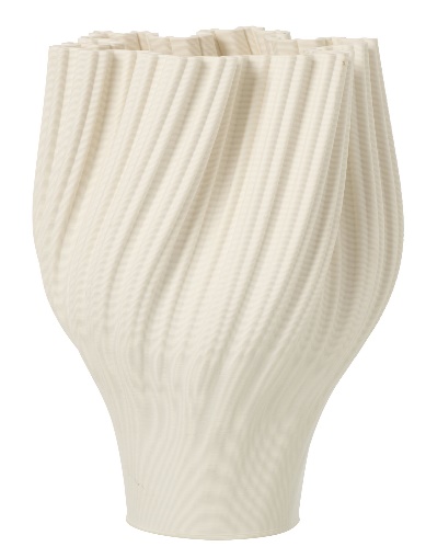 Vase Impression 3d Grès Blanc Large
