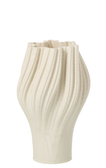 Vase Impression 3d Grès Blanc Small