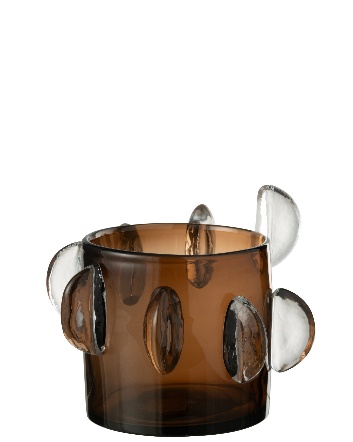 Vase Steggy Bas Verre Marron