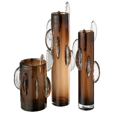 Vase Steggy Verre Marron Large – Image 2