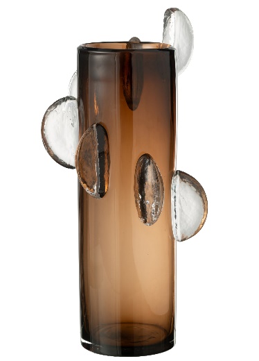 Vase Steggy Verre Marron Large