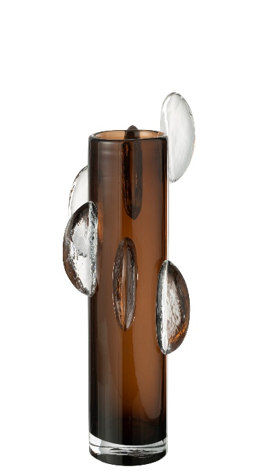 Vase Steggy Verre Marron Small