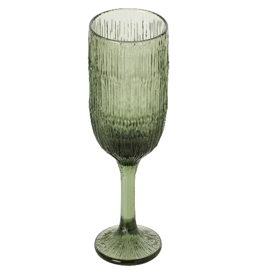 Verre À Vin Côtelé Verre Vert