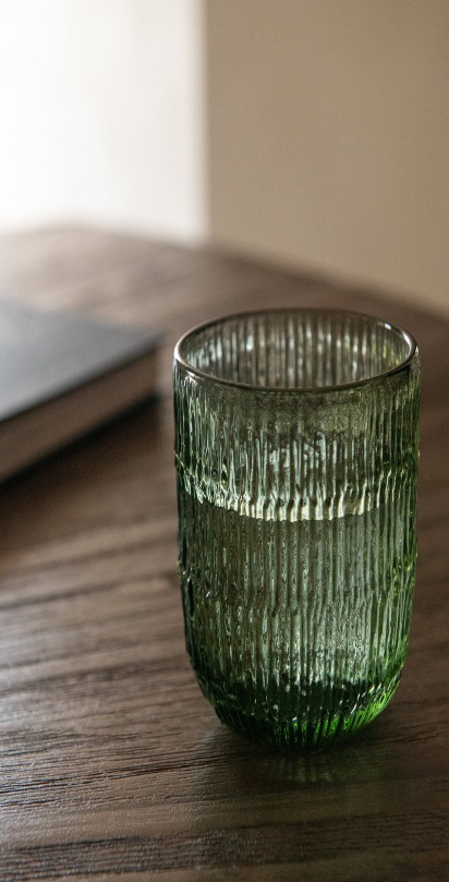 Verre Côtelé Verre Vert